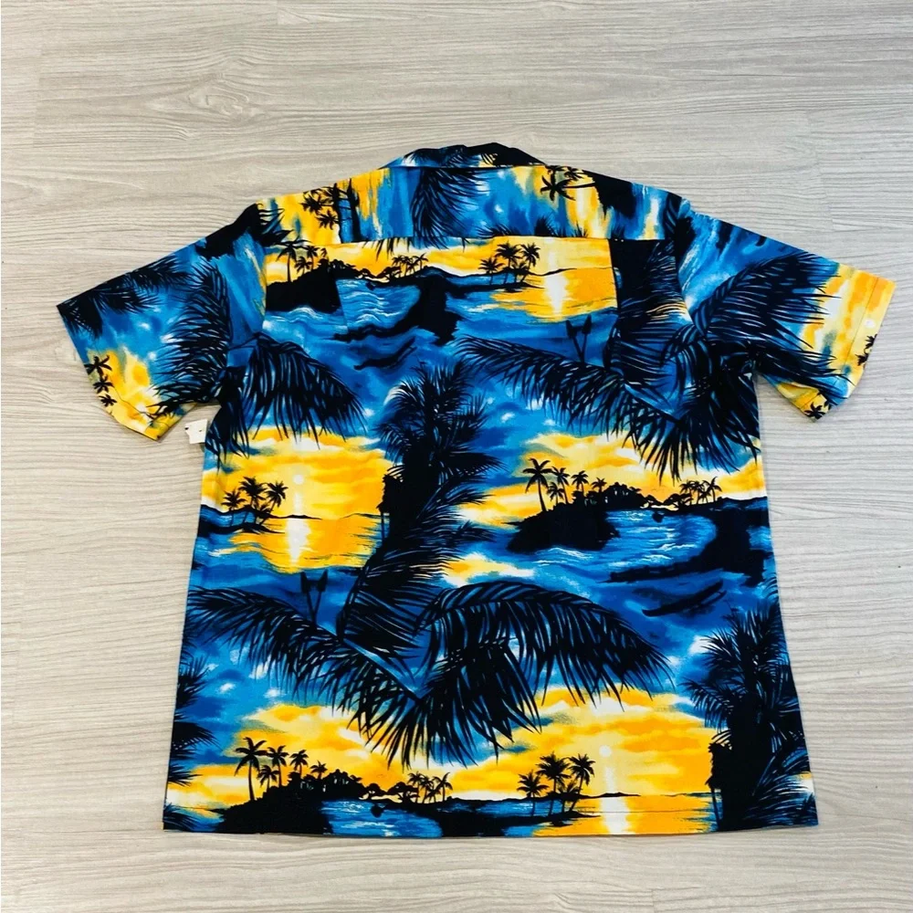 RJC NWT Vintage Tropical Sunset Hawaiian Vacation Cruise Shirt Caribbean Resort - Picture 2 of 4